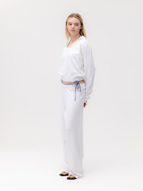 G HUG KNIT PANTS (WHITE)