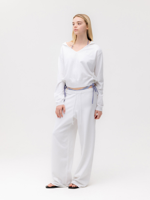 G HUG KNIT PANTS (WHITE)