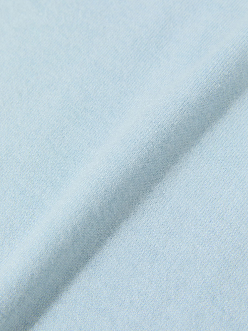 G HUG V-NECK KNIT HOODIE (BABY BLUE)