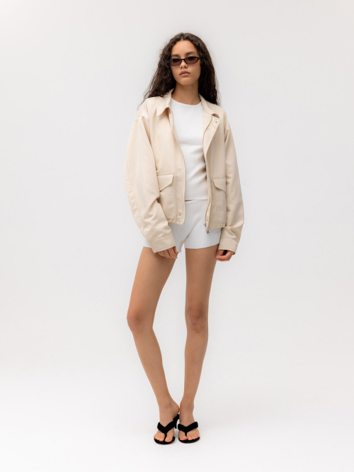 G KNIT REST SHORTS (WHITE)