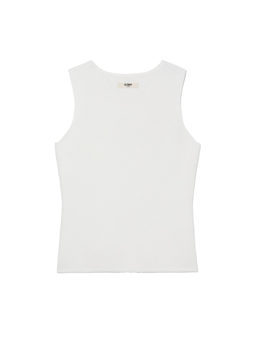 G REST KNIT SLEEVELESS (WHITE)