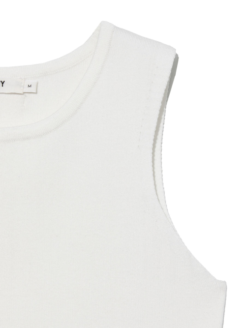 G REST KNIT SLEEVELESS (WHITE)