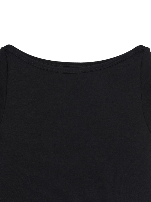 G CLASSIC BOAT NECK TEE (BLACK)