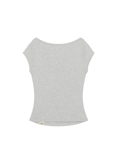 G CLASSIC BOAT NECK TEE (MELANGE GRAY)
