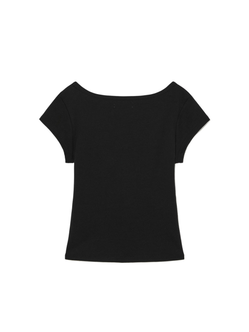 G DEEP SCOOP TEE (BLACK)