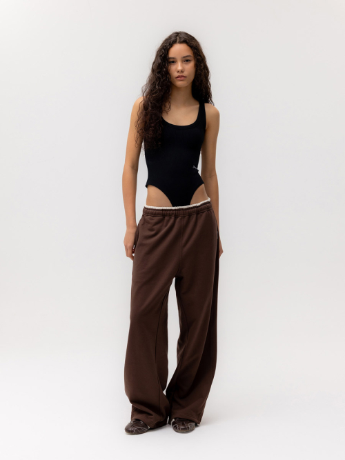 G CONTRAST SWEATPANTS 2.0 (BROWN)