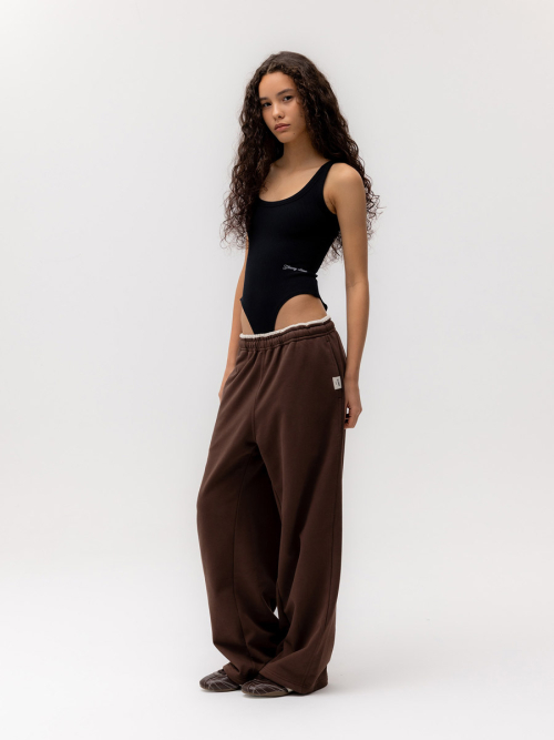 G CONTRAST SWEATPANTS 2.0 (BROWN)