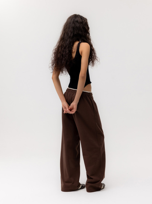 G CONTRAST SWEATPANTS 2.0 (BROWN)