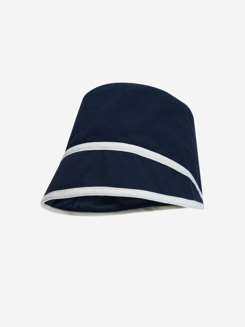 Contrast Line Moon Bucket Hat (Navy)