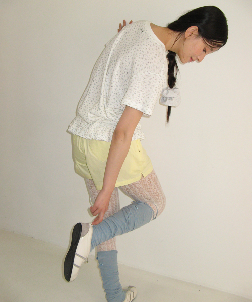 EYELET FLORAL FRILL SHORT SLEEVE WHITE