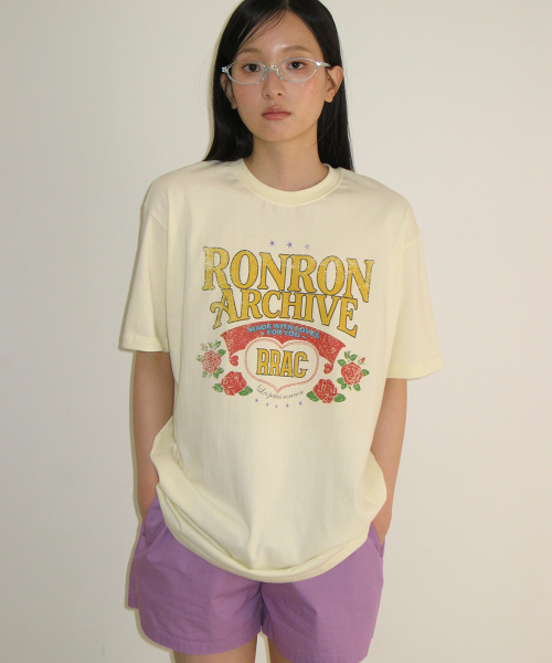 ROSE RRAC OVER FIT T SHIRT SOFT YELLOW