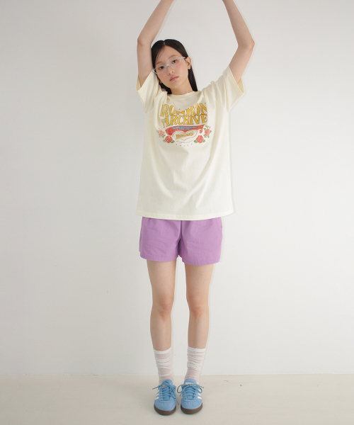 ROSE RRAC OVER FIT T SHIRT SOFT YELLOW