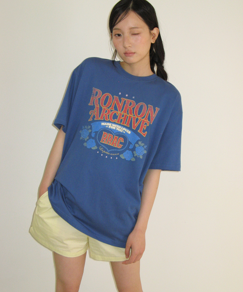ROSE RRAC OVER FIT T SHIRT VINTAGE BLUE