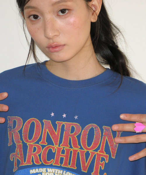 ROSE RRAC OVER FIT T SHIRT VINTAGE BLUE
