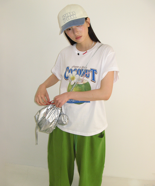 VINTAGE COCONUT BASIC FIT T SHIRT WHITE