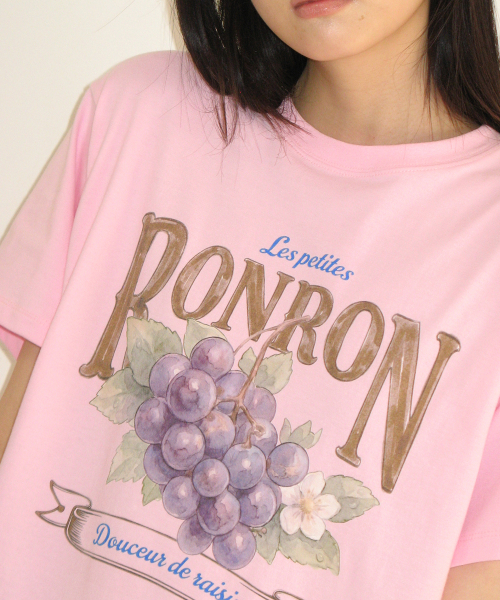 VINTAGE GRAPE BASIC FIT T SHIRT PINK