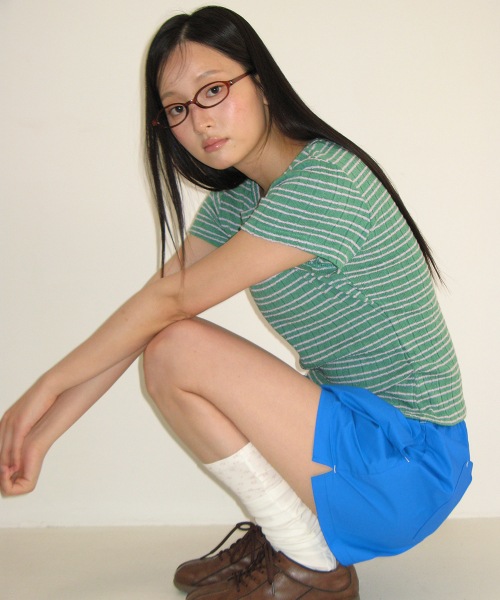 HEART POCKET TRUNK SHORT PANTS BLUE