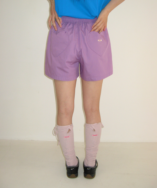 HEART POCKET TRUNK SHORT PANTS PURPLE
