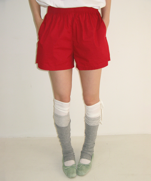 HEART POCKET TRUNK SHORT PANTS RED