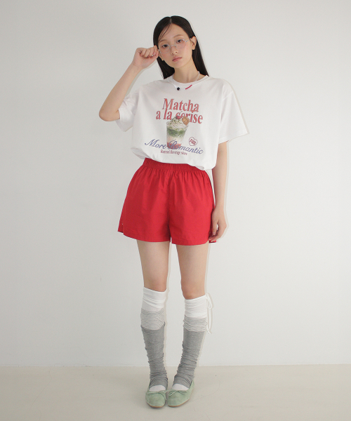 HEART POCKET TRUNK SHORT PANTS RED
