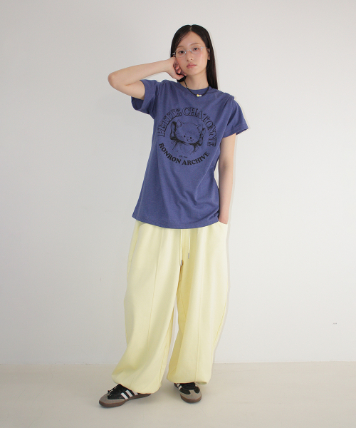 MINI HEART BALLOON JOGGER PANTS LEMON