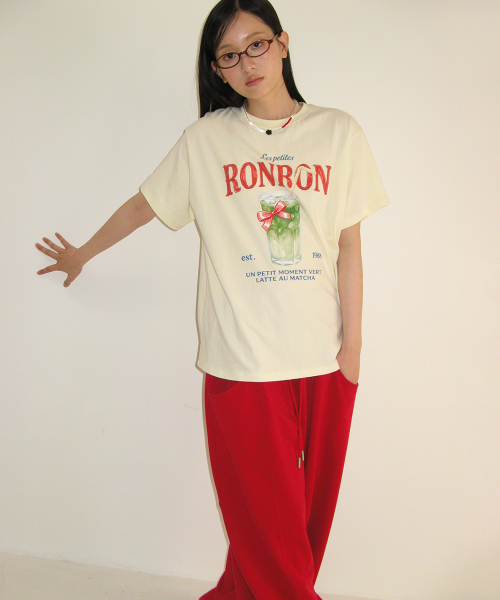 MINI HEART BALLOON JOGGER PANTS RED