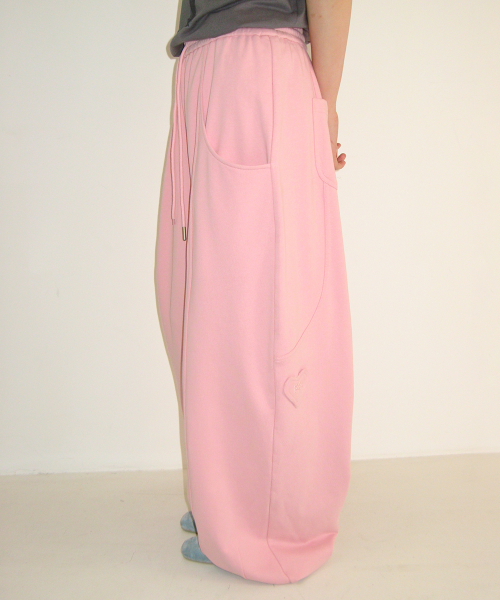 MINI HEART BALLOON JOGGER PANTS SOFT PINK