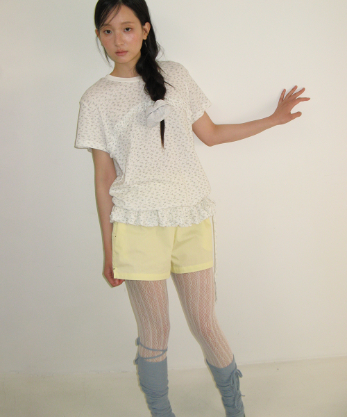 LOGO STRING KNEE SOCKS BLUE