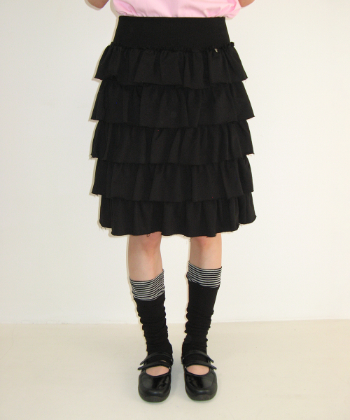 LAYERED OPEN TOE LEG WARMERS BLACK STRIPE
