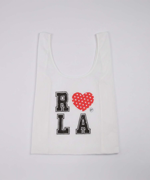 I LOVE ROLA MARKET BAG WHITE