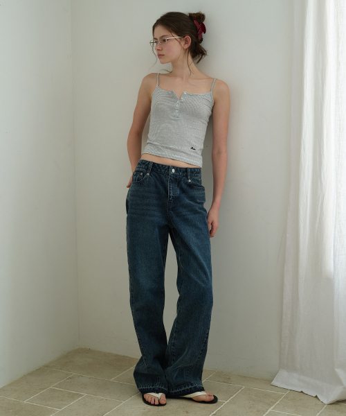 BOOTSCUT DENIM PANTS DEEP BLUE