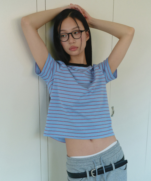 MULTI STRIPE T-SHIRT SKY
