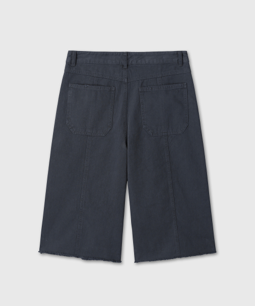 W WASHED COTTON BURMUDA PANTS (NAVY)