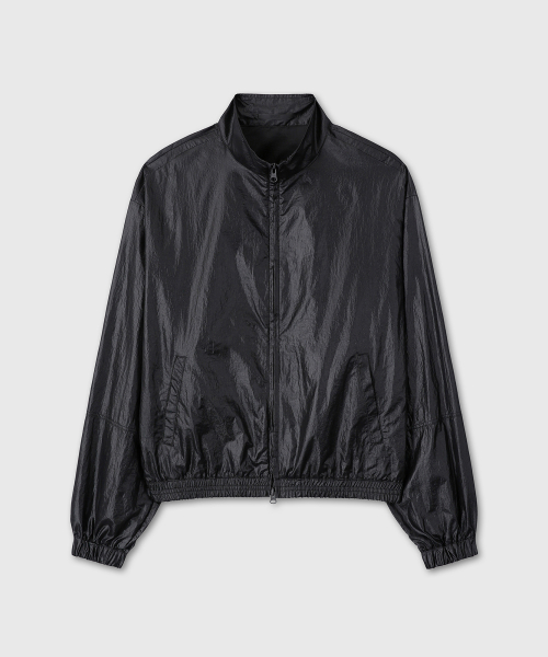 REGULAR FIT SHEER NYLON JACKET (BLACK)