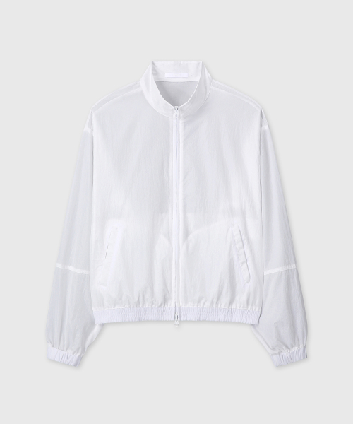 REGULAR FIT SHEER NYLON JACKET (WHITE)