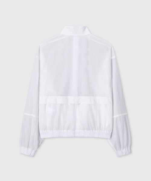 REGULAR FIT SHEER NYLON JACKET (WHITE)