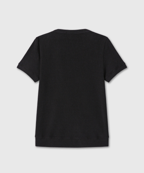 ASYMMETRY COTTON CARDIGAN (BLACK)