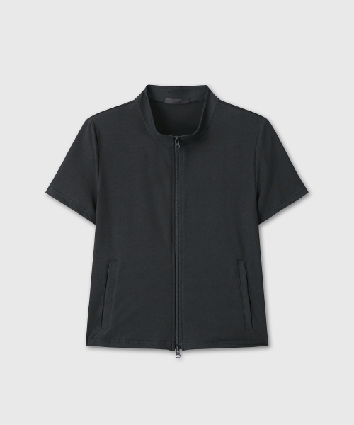 RELAXED SOFT ZIP-UP (BLACK)