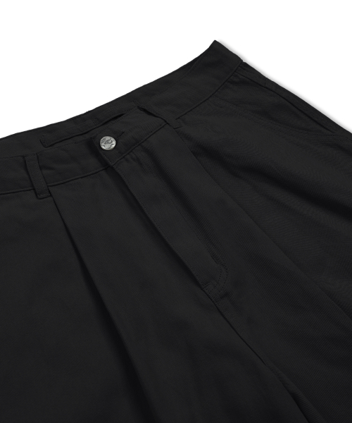 GP190 턴업 가우초 버뮤다 팬츠 (BLACK)