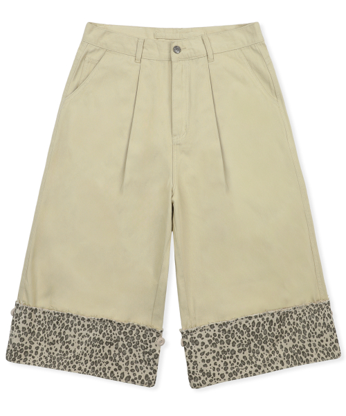 GP190 턴업 가우초 버뮤다 팬츠 (BEIGE)