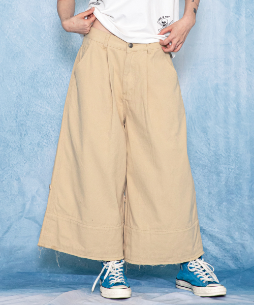 GP190 턴업 가우초 버뮤다 팬츠 (BEIGE)