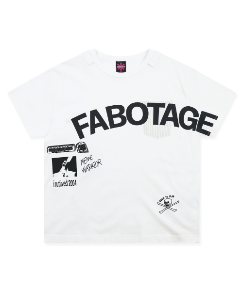 GT179 파보타지 세미 크롭 포켓 티셔츠 (WHITE)