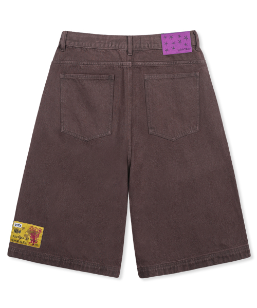 GHP037 308 리디렉션 워시드 데님 팬츠 (BROWN)