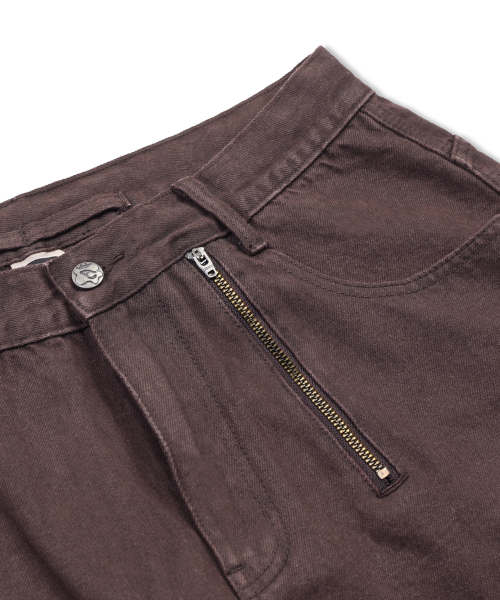 GHP037 308 리디렉션 워시드 데님 팬츠 (BROWN)