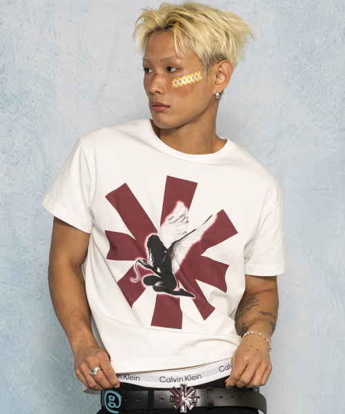 GT175 애스터엔젤 세미 크롭 티셔츠 (WHITE)
