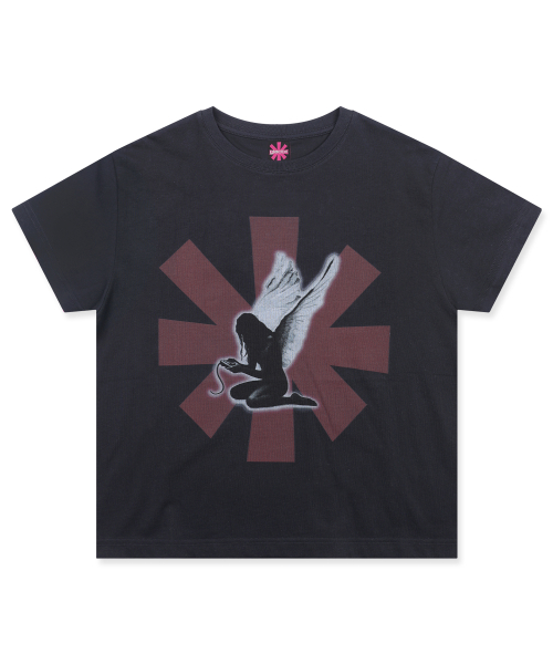 GT175 애스터엔젤 세미 크롭 티셔츠 (BLACK)