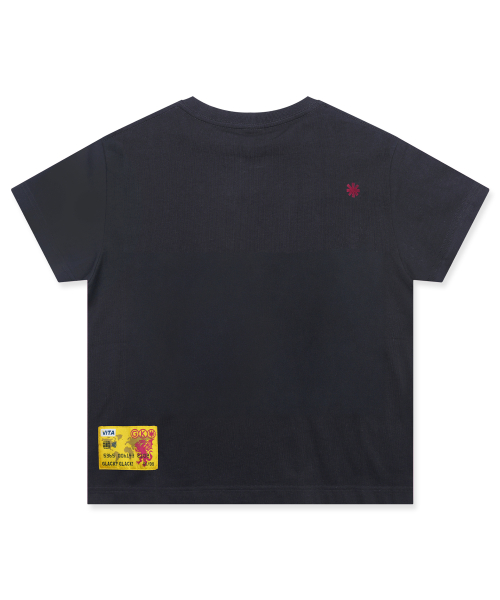 GT175 애스터엔젤 세미 크롭 티셔츠 (BLACK)