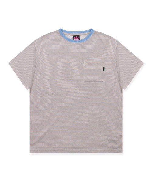 GT168 페이디드 빈티지 스트라이프 티셔츠 (BROWN)