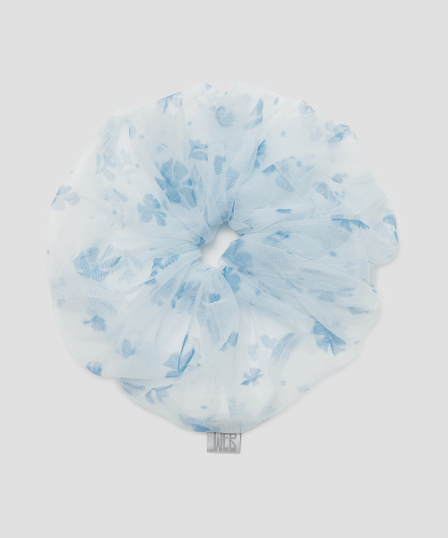 Flower Lace Scrunchie [Blue]