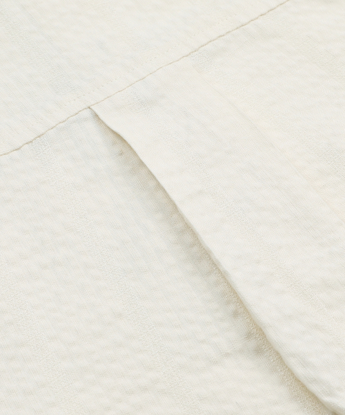 GS019 포켓포인트 시어서커 쿠반 셔츠 (IVORY)